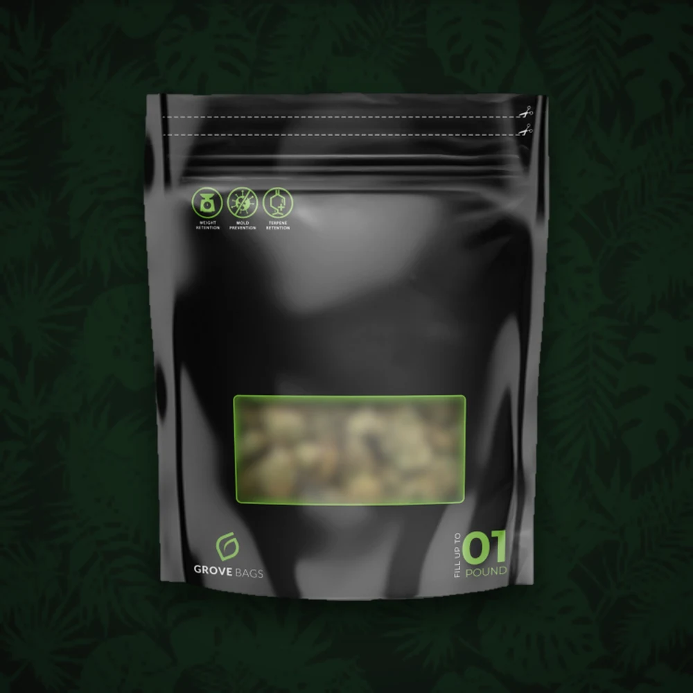 Grove Bags - Tütchen - TerpLoc - 24x33,3cm - für 100g - mit Fenster - 50µ — Ansicht 2