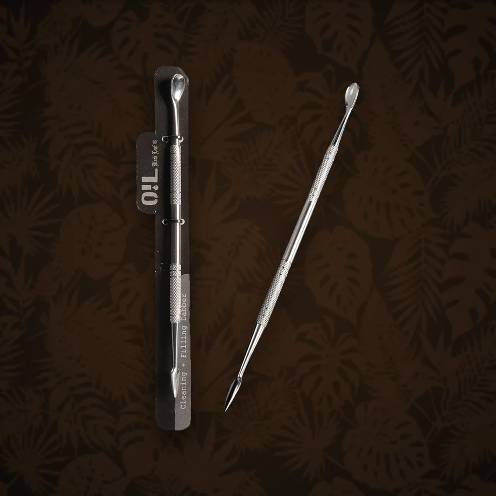 BLACK LEAF Oil Black Leaf Edelstahl-Werkzeug Spitze & Spatel kurz L:12,5cm