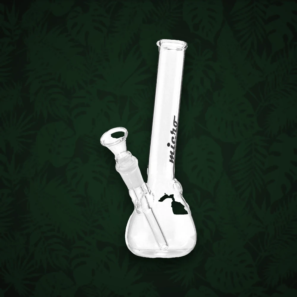 Bongs Micro Glasbong 14,5er - Hangover Bowl - H:16cm D:22mm WS:3mm - Klar/Farblos