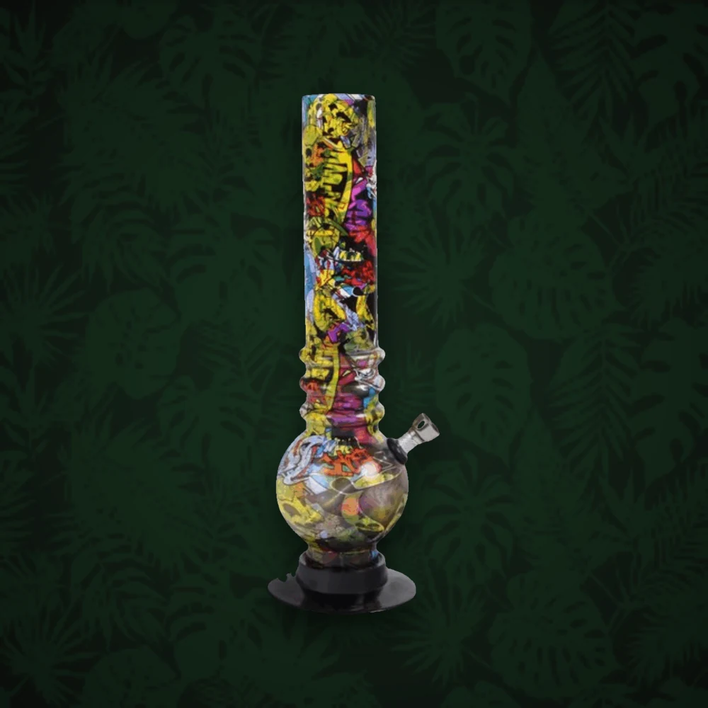 Acrylbong - Bubble - Mini Graffiti - H:20cm D:30mm - Dunkel — Ansicht 2
