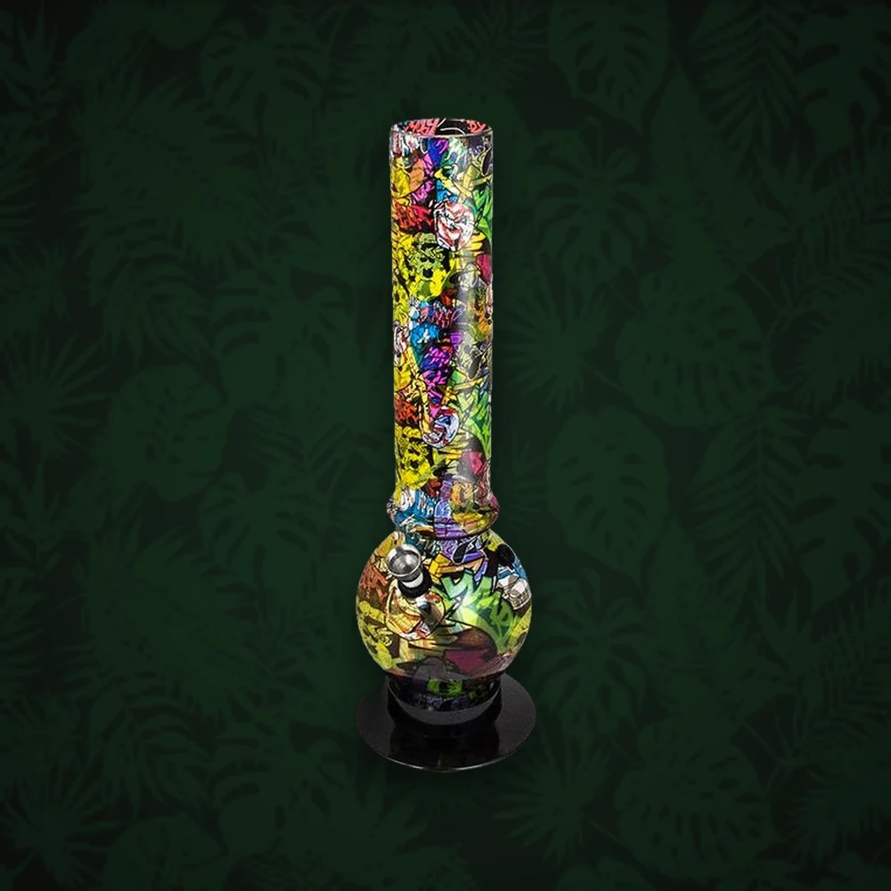 Acrylbong - Bubble - Mini Graffiti - H:20cm D:30mm - Dunkel — Ansicht 3