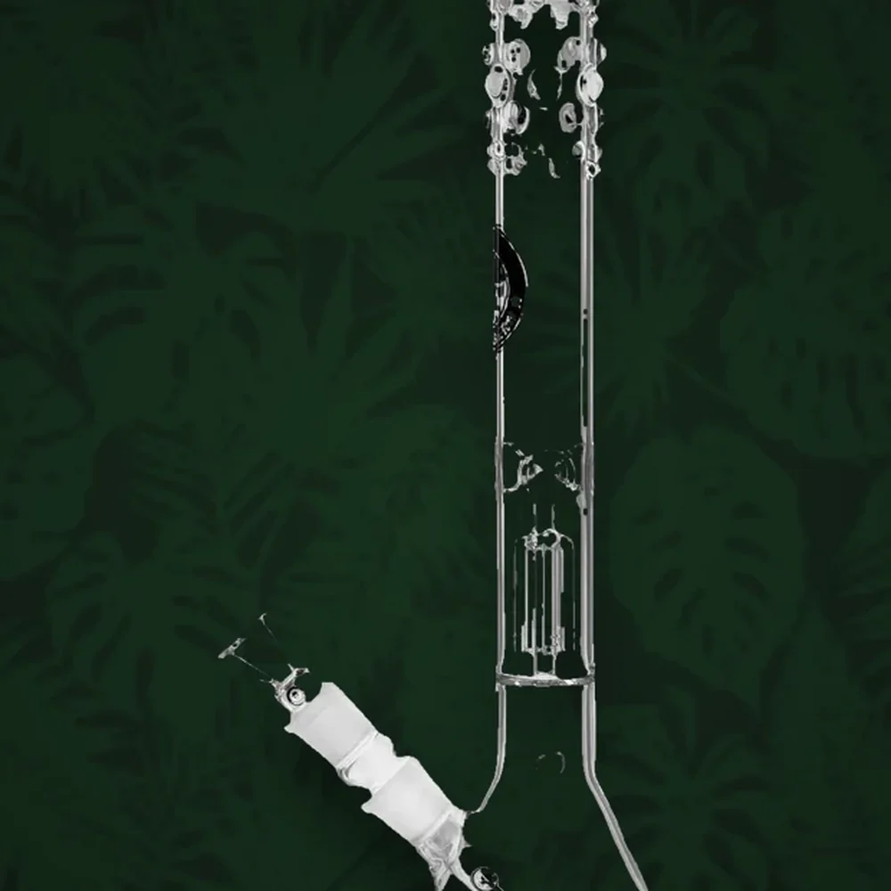 Glasbong 14,5er - Bubble Long Neck - H:17cm D:15mm - Klar mit Koffer — Ansicht 2