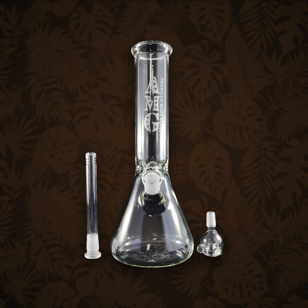 Glasbong 14,5er - Beaker Bent Beck - H:20cm D:30mm - Klar/Farblos — Ansicht 2