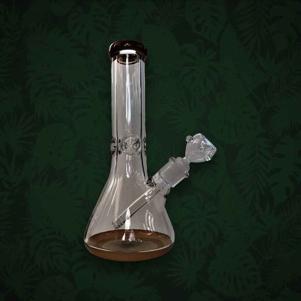 Glasbong 14,5er - Beaker Bent Beck - H:20cm D:30mm - Klar/Farblos — Ansicht 3