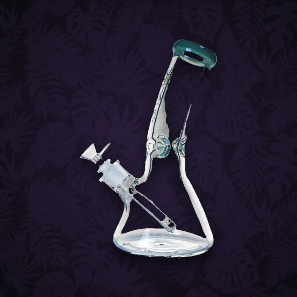 Bongs Glasbong 14,5er - Beaker Bent Beck - H:20cm D:30mm - Klar/Farblos