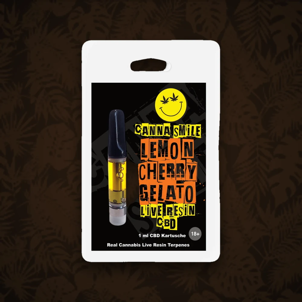 CBD & Infused Canna Smile Lemon Cherry Gelato Live Resin CBD Kartsuche 510er, 1 ml