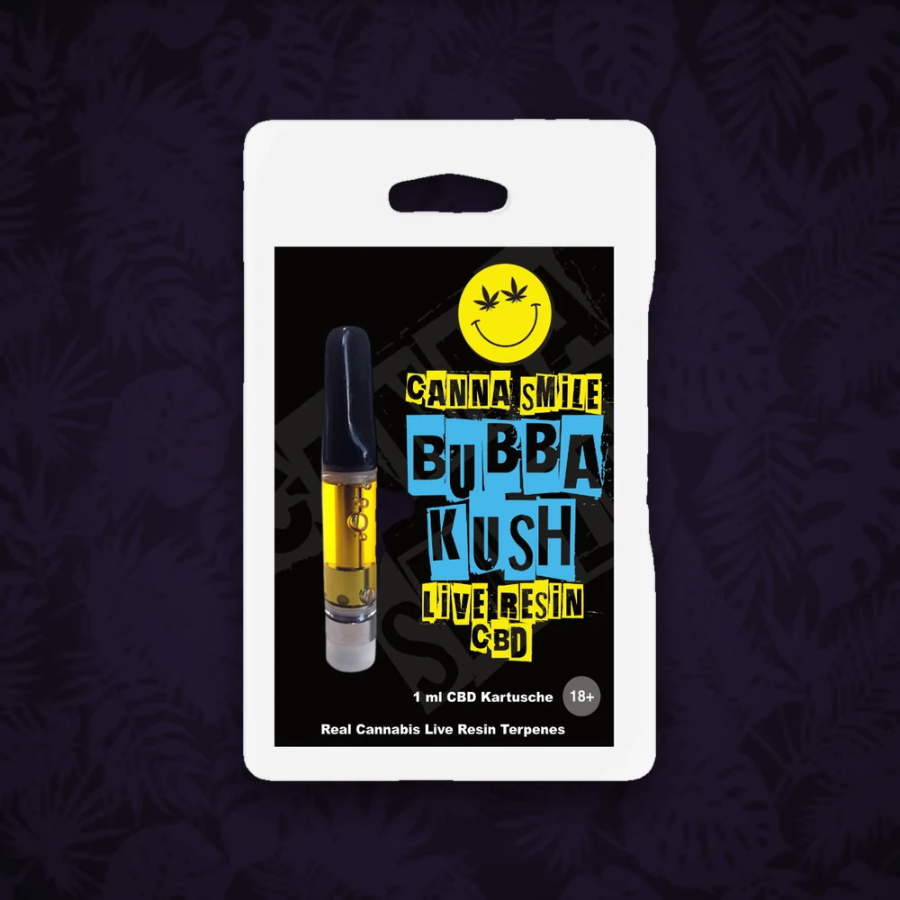 CBD & Infused Canna Smile Bubba Kush Live Resin CBD Kartusche 510er , 1 ml