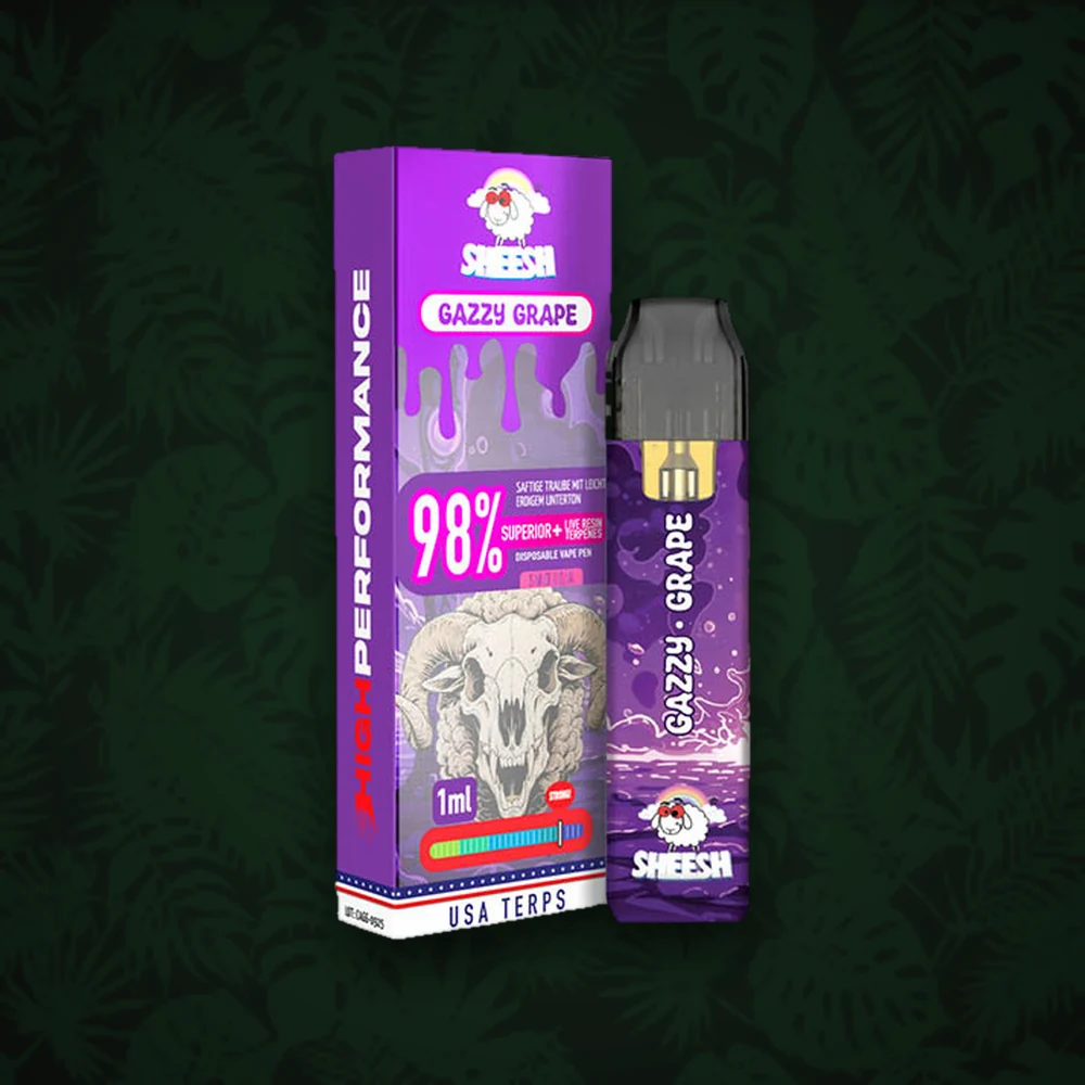 CBD & Infused Sheesh - 98% Superior Blend - Vape/Einweg 1ml - Gazzy Grape