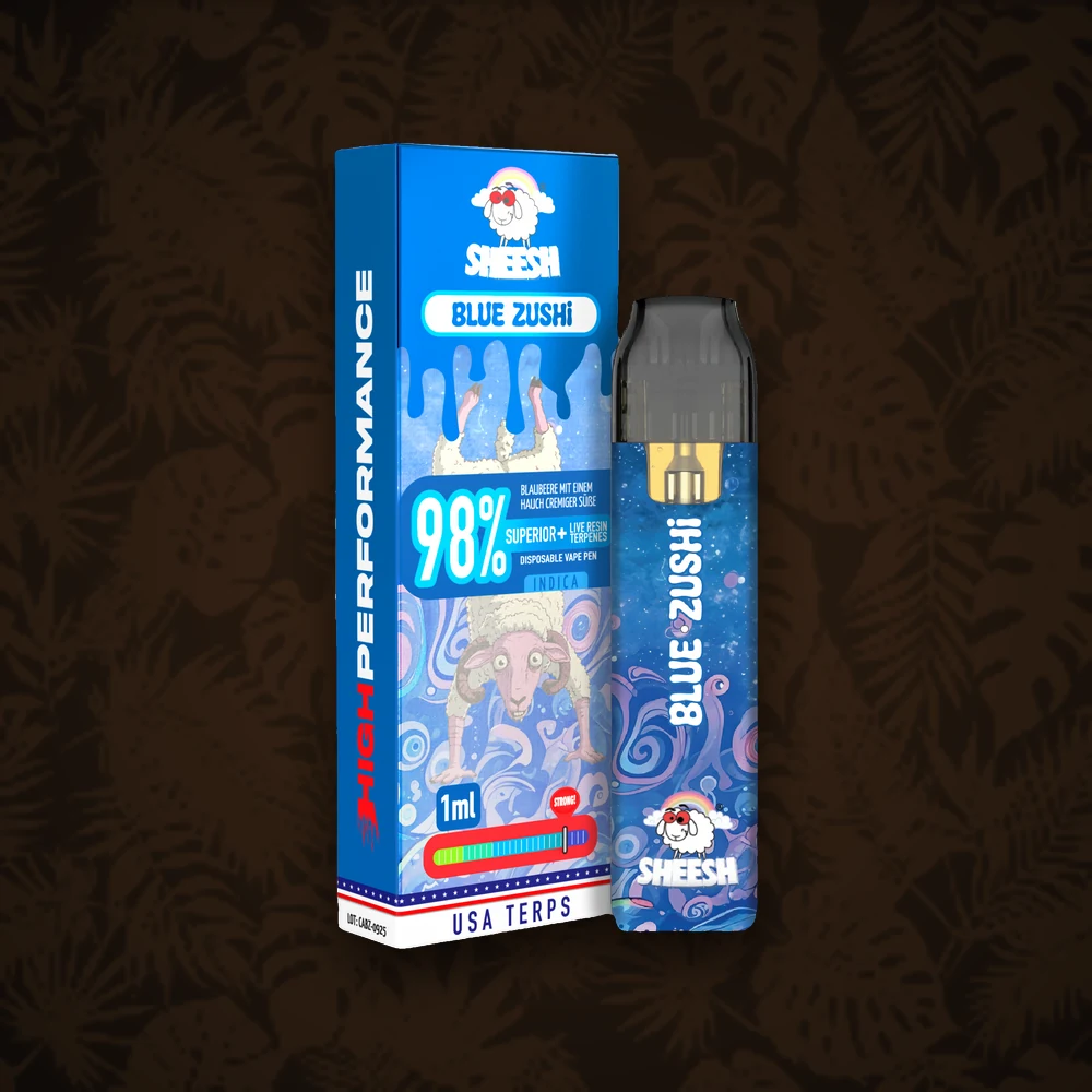 CBD & Infused Sheesh - 98% Superior Blend - Vape/Einweg 1ml - Blue Zushi