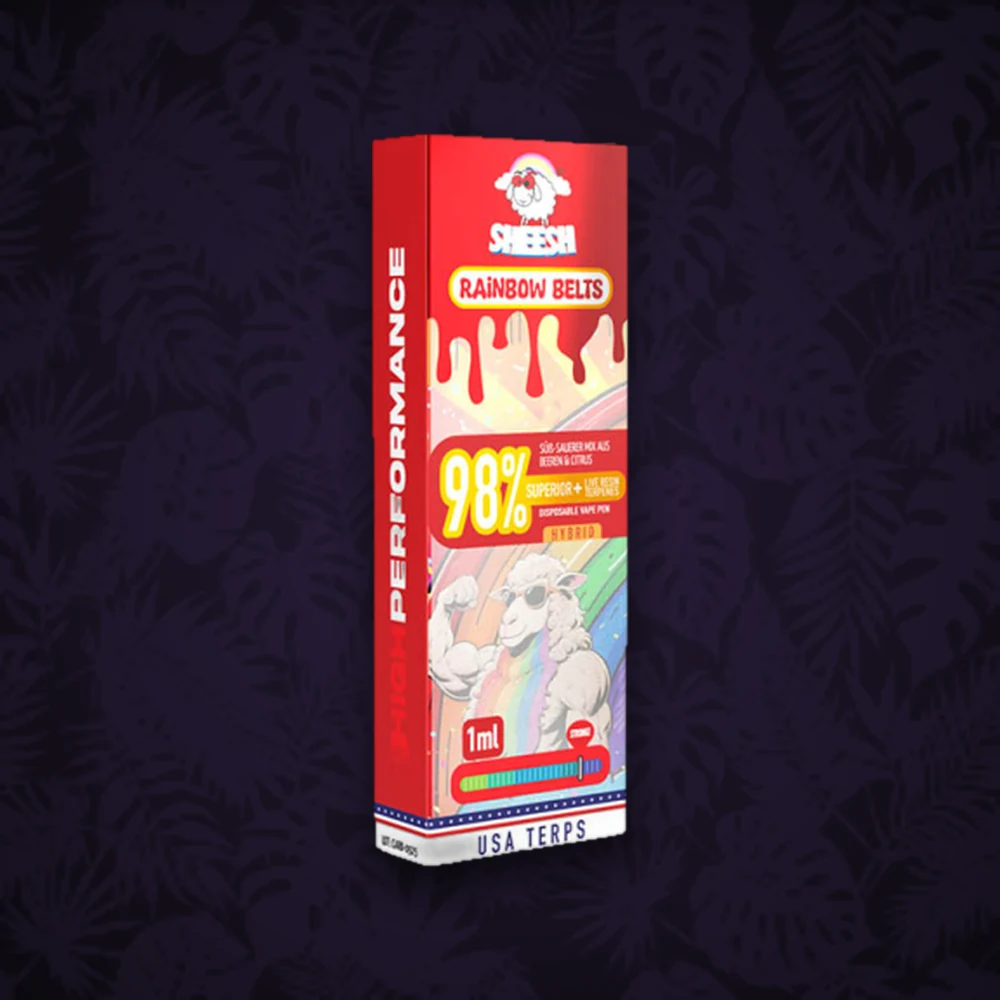 Sheesh - 98% Superior Blend - Vape/Einweg 1ml - Rainbow Belts — Ansicht 3