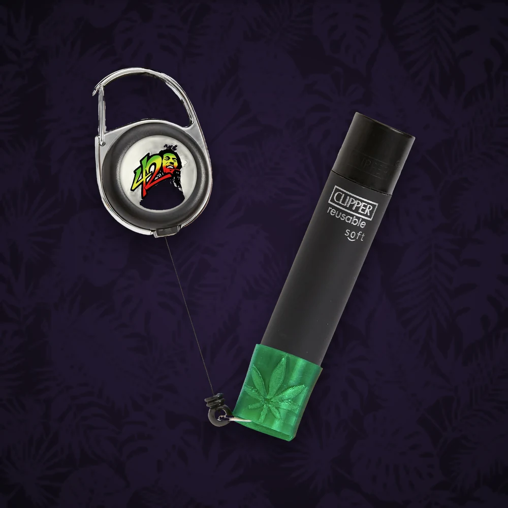 Original Lighter Leash - transparent versch. Farben - Für Clipper (mit Karabiner) — Ansicht 2