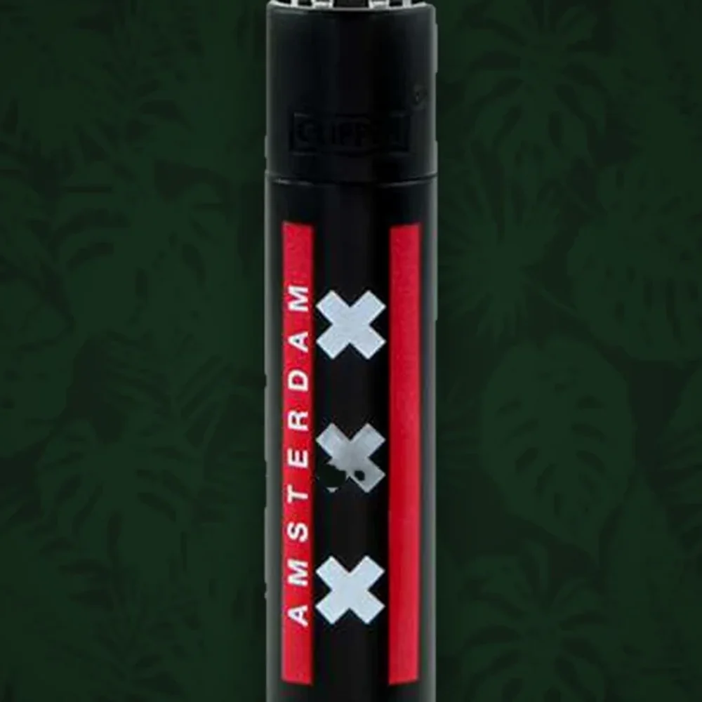 Lighter Leash - für Clipper - XXX Amsterdam - mit Karabiner - Rot, Blau, Schwarz & Weiß — Ansicht 2
