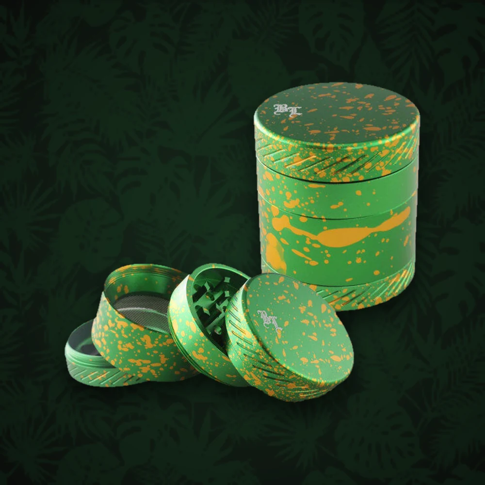 Black Leaf - Blumen-Grinder 5-tlg. Grün Ø 63/58 mm H 64 mm Zahnloses Mahlwerk — Ansicht 3