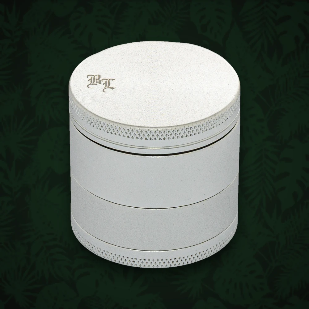Black Leaf - Blumen-Grinder 5-tlg. Silber/Grau Ø 63/58 mm H 64 mm Zahnloses Mahlwerk — Ansicht 3