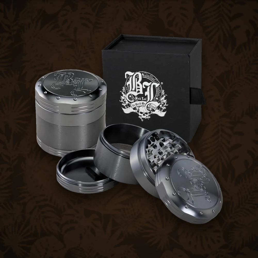 BLACK LEAF Amsterdam Pollinatorgrinder 4tlg - 420 Legal Motive - D:40mm - versch. Farben
