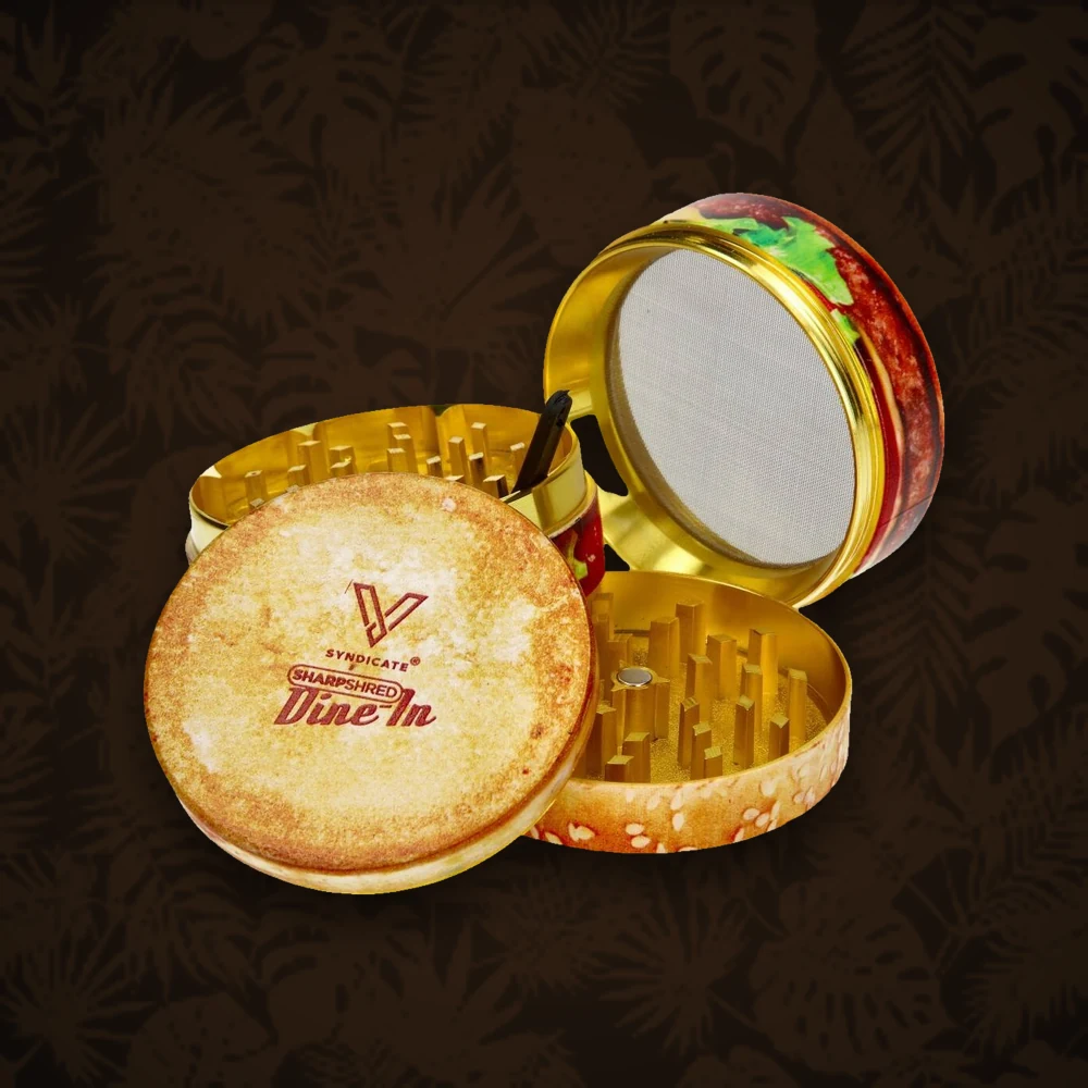 Grinder V-Syndicate - Pollinatorgrinder 4tlg. - Dine In - D:63mm H:40mm - versch. Motive