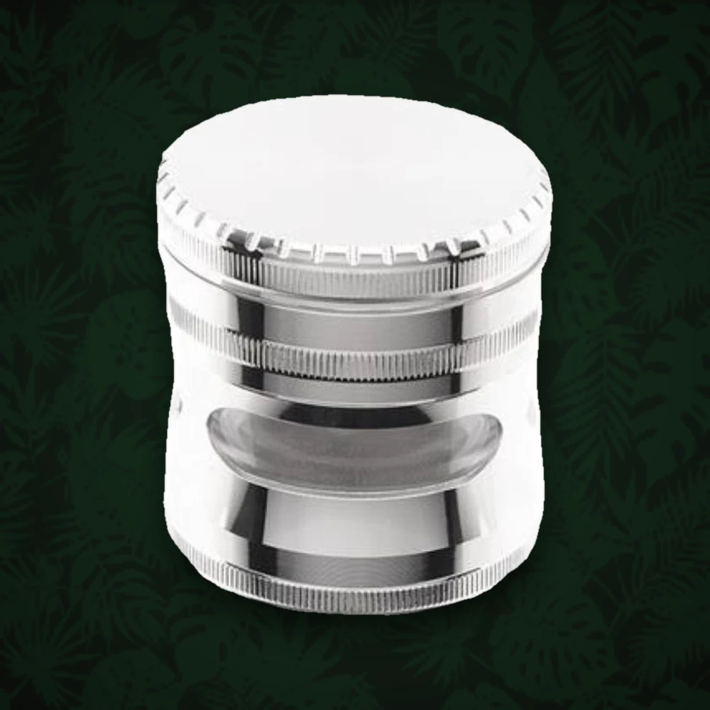 Grinder aus Metall 2tlg.- D:50mm - Silber — Ansicht 2