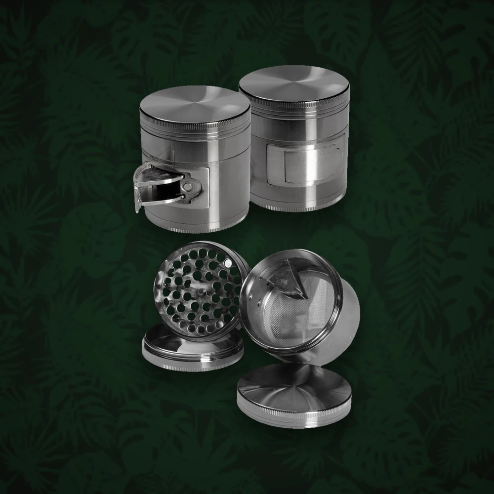 Grinder Grinder aus Metall 2tlg.- D:50mm - Silber