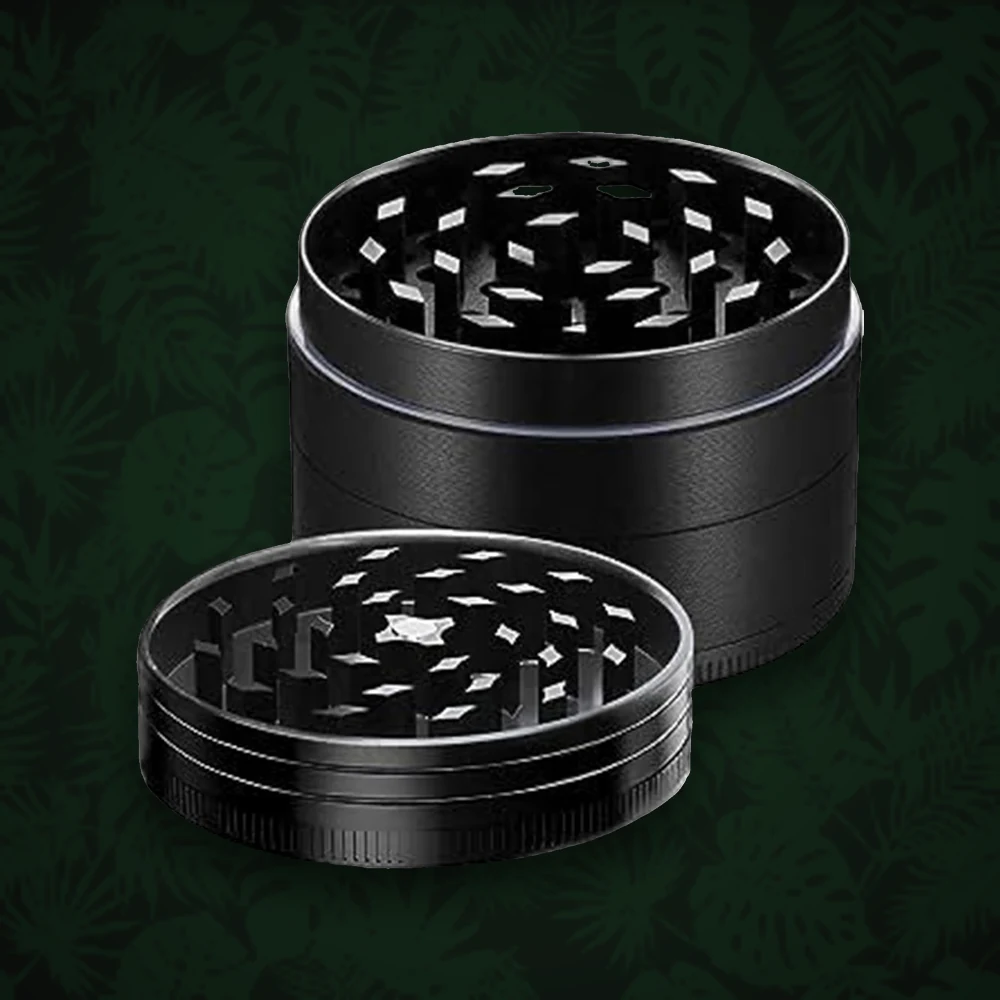 Acrylgrinder Rastafarben, magnetisch mit Vorratsfach D:60mm — Ansicht 2