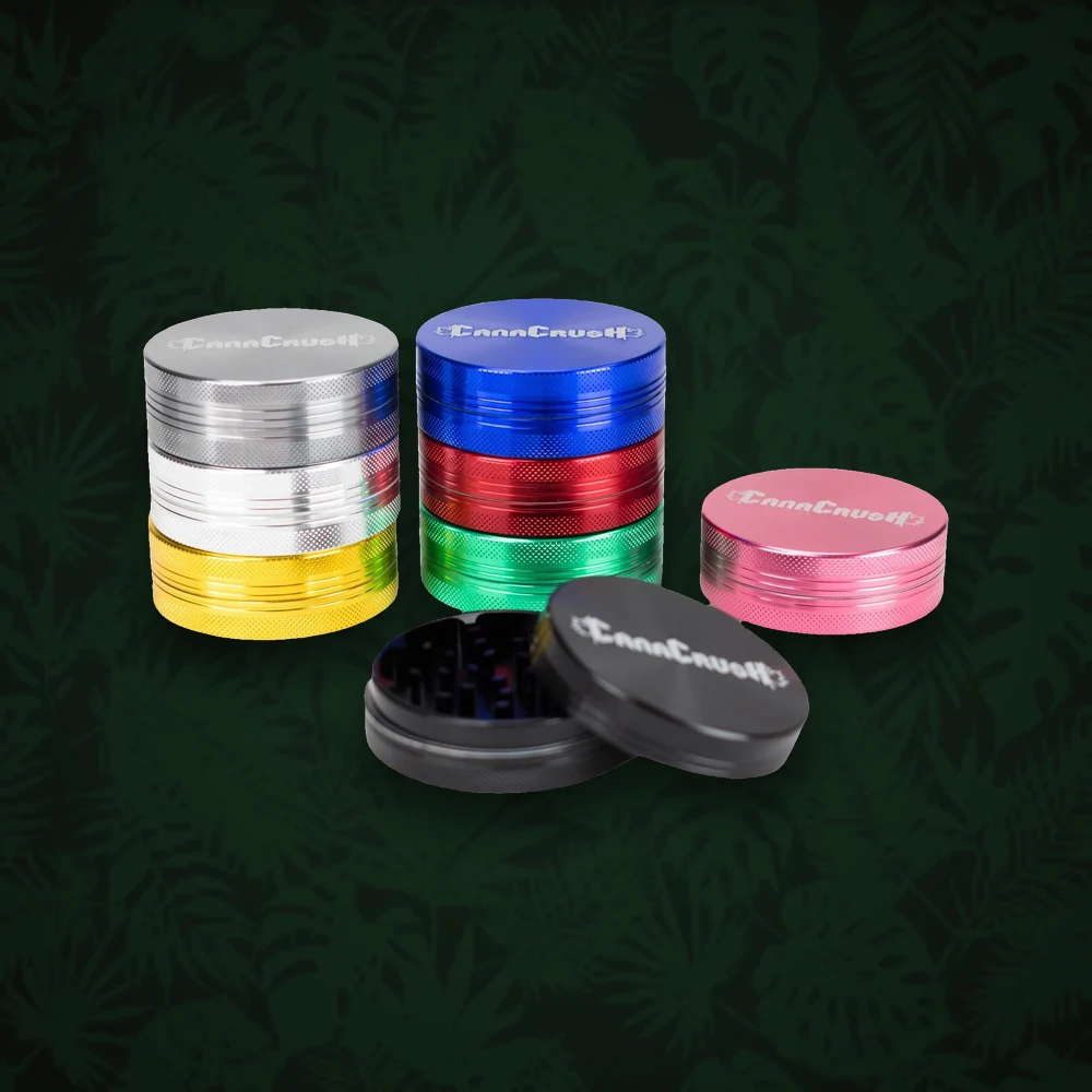 Acrylgrinder 2tlg. - mit Vorratsfach & Magnet - D:60mm - Schwarz/Grau — Ansicht 3
