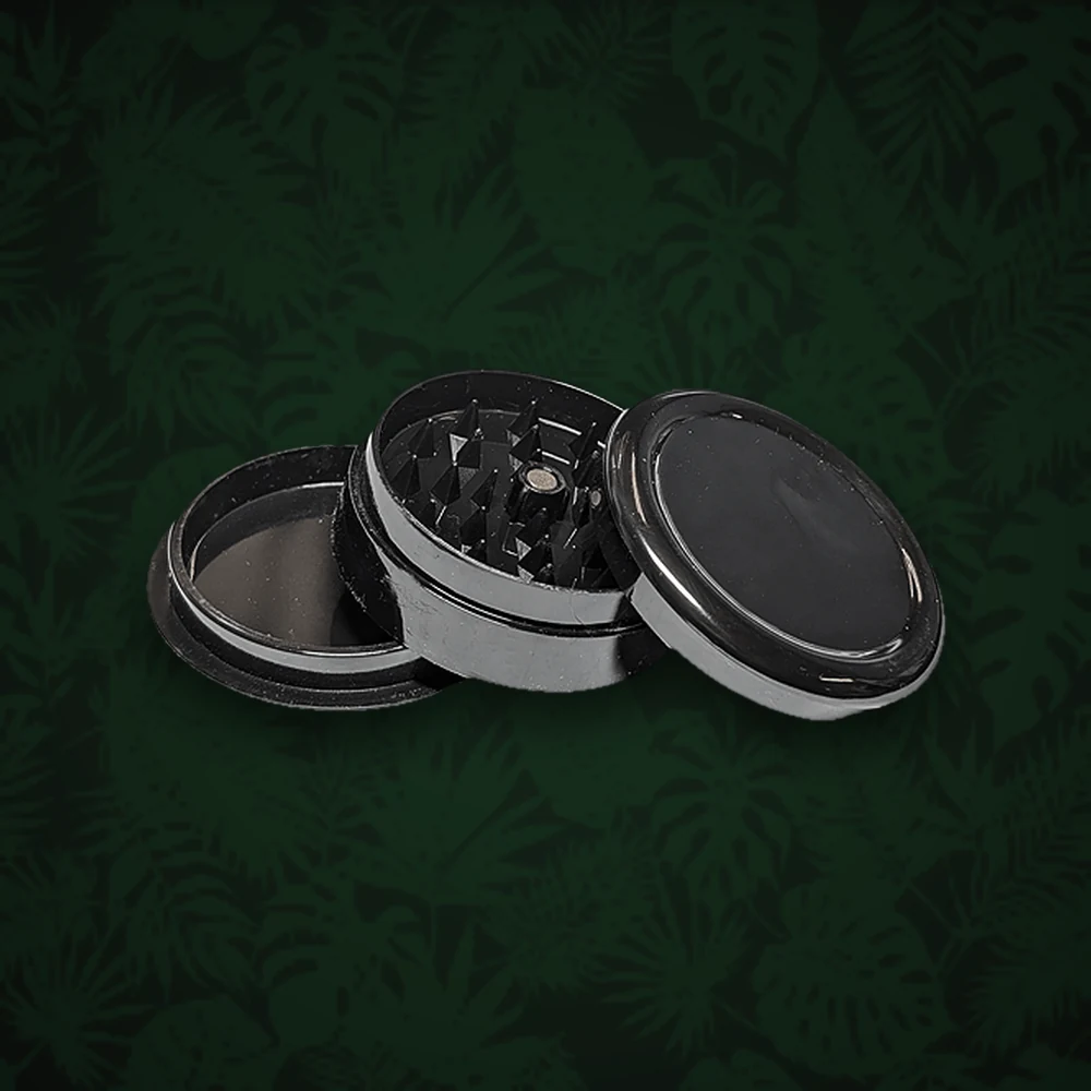Grinder Acrylgrinder 2tlg. - mit Vorratsfach & Magnet - D:60mm - Schwarz/Grau