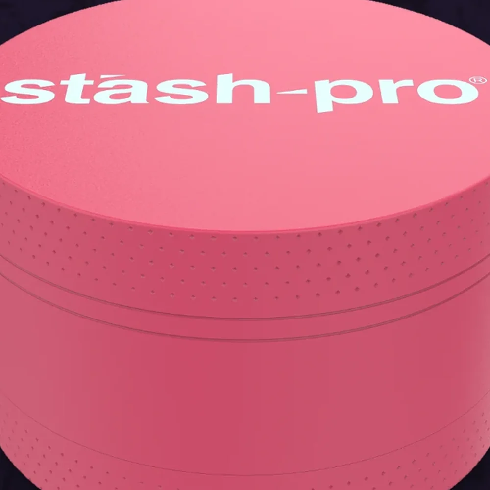 Grinder aus Kunststoff - 3 tlg. mit Vorratsfach - Neon Pink — Ansicht 2