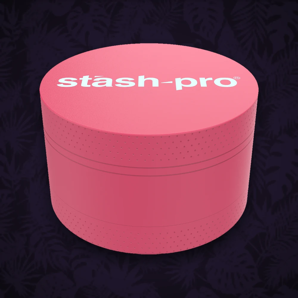 Grinder Grinder aus Kunststoff - 3 tlg. mit Vorratsfach - Neon Pink
