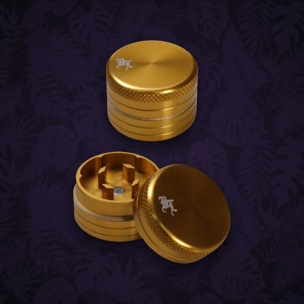 BLACK LEAF Black Leaf - Blumen-Grinder 5-tlg. Golden Ø 63/58 mm H 64 mm Zahnloses Mahlwerk