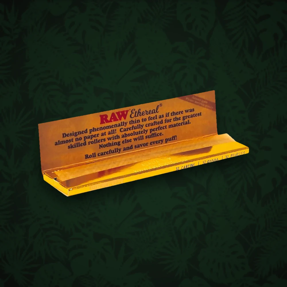 RAW Ethereal (Gold) - unbleached - King Size Slim - 32 Blättchen — Ansicht 2
