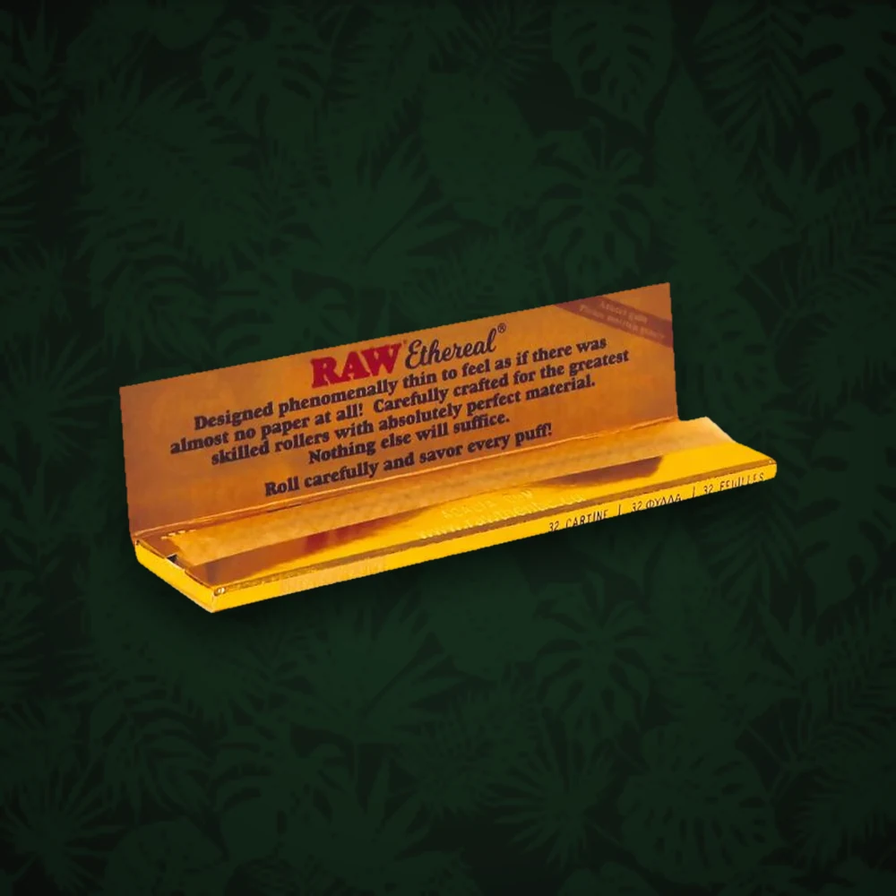 RAW Ethereal (Gold) - unbleached - King Size Slim - 32 Blättchen — Ansicht 3