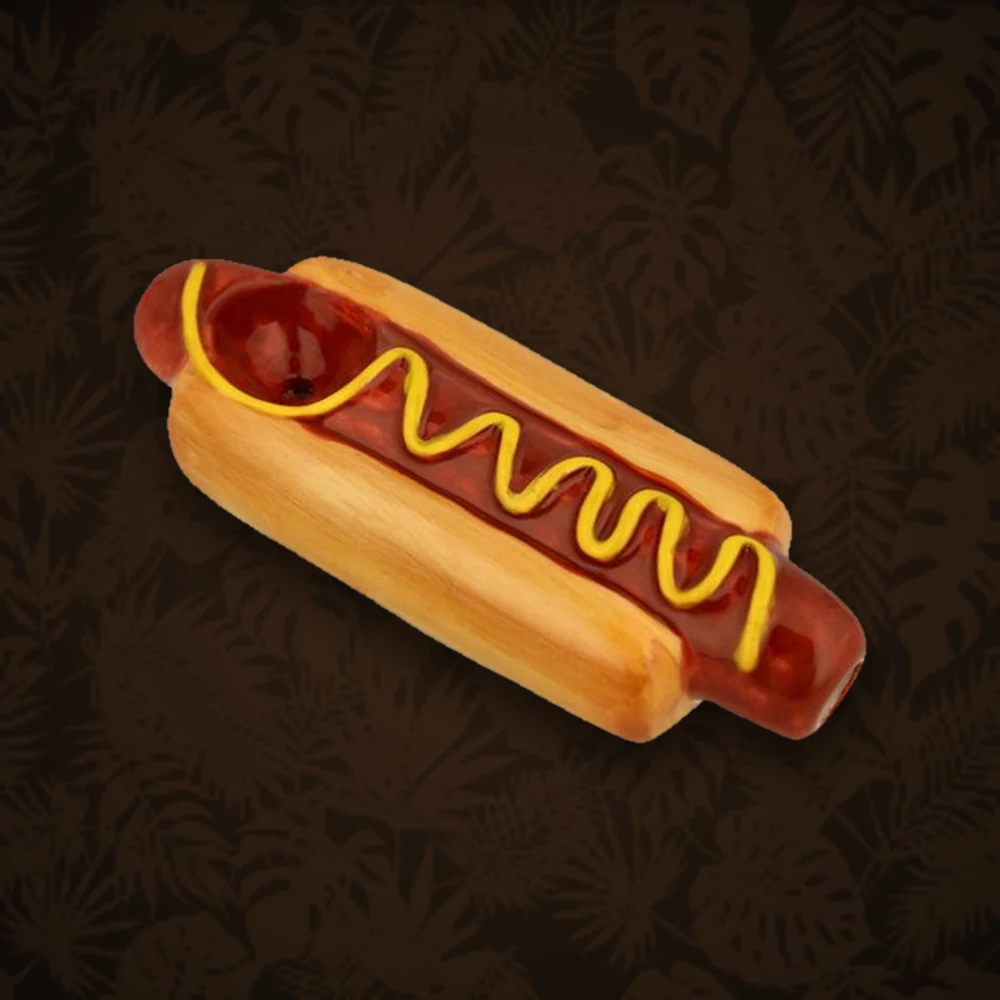 Pfeifen & Kawumms Champ High - Keramik Purpfeife Hot Dog - L:11,5cm