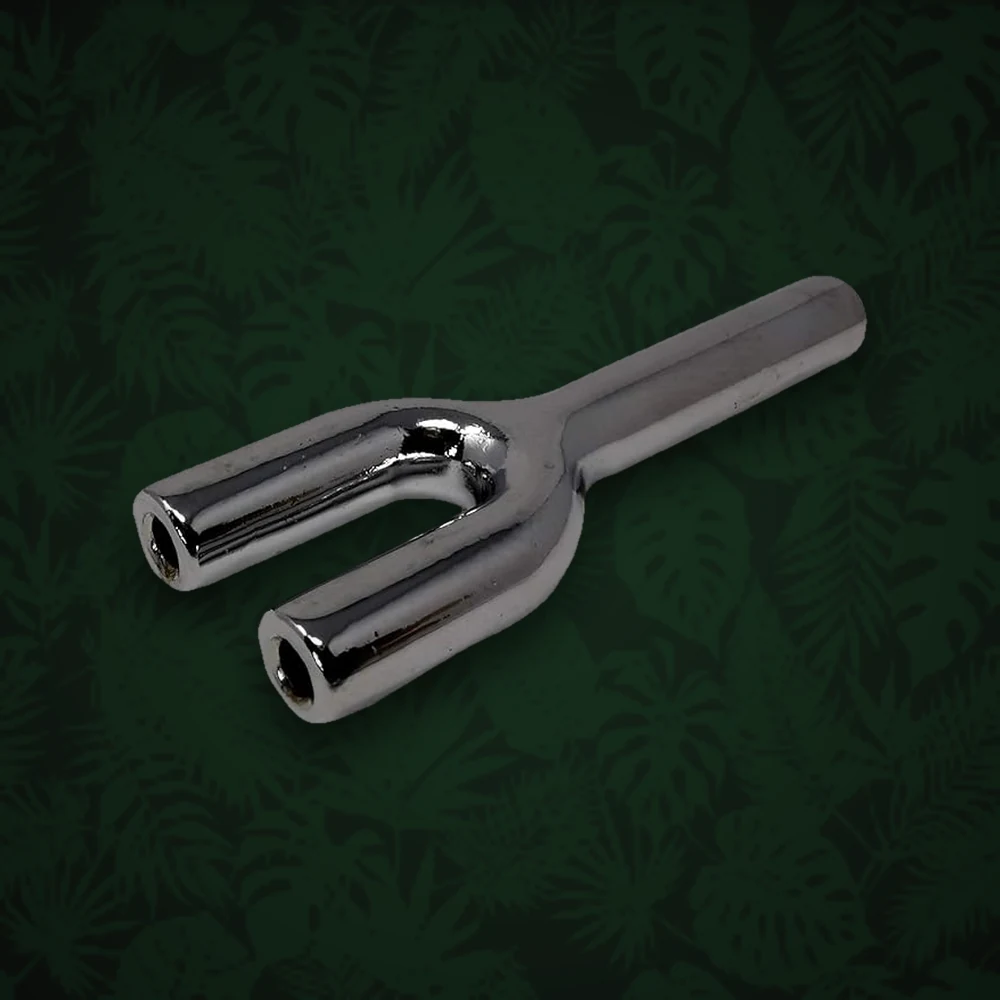 Snuff Ziehröhrchen aus Edelstahl - dickes Ende - L:67mm D:4,3mm - Silberfarben